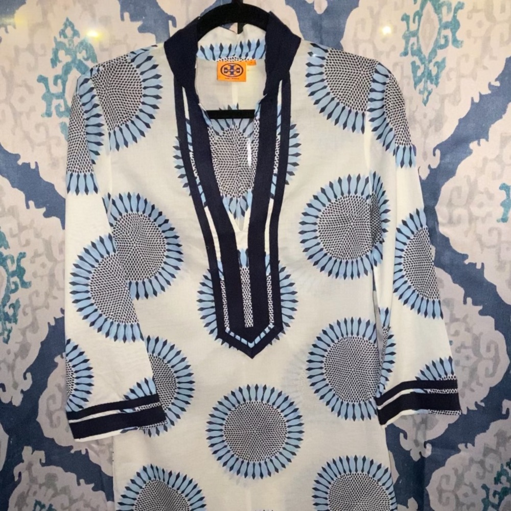 Tory Burch | Blue Sunflower Tunic